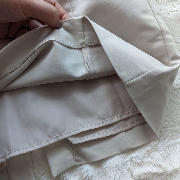 H&M beige cotton blend pencil skirt lined size 8 B1 - Picture 4 of 9
